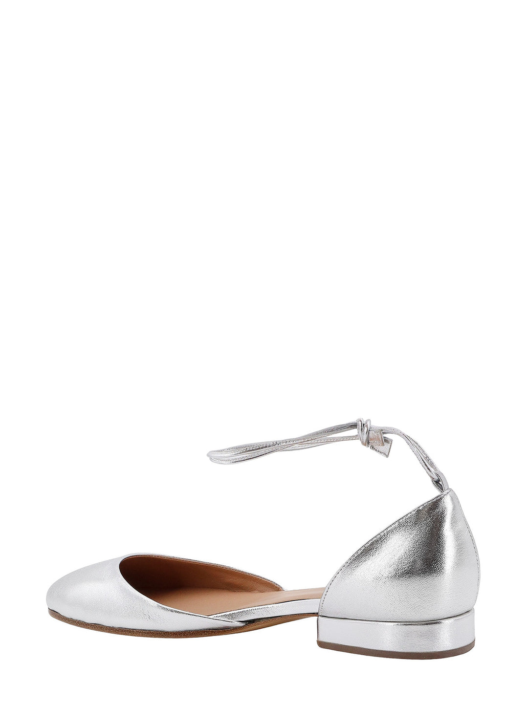 Laminated leather ballerinas