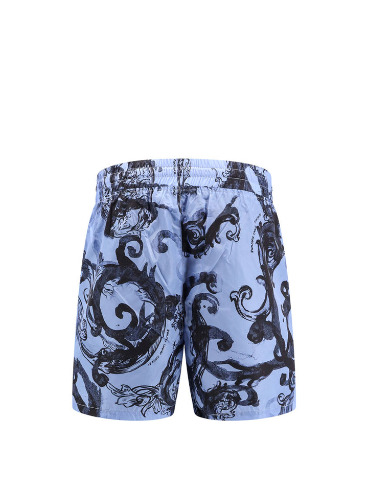 Nylon bermuda shorts with Watercolor print