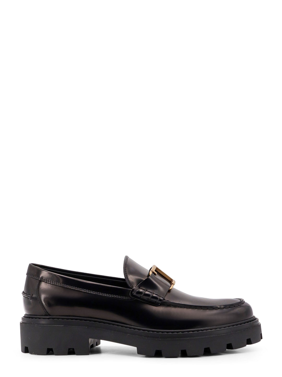 Leather loafer with T-Timeless detail