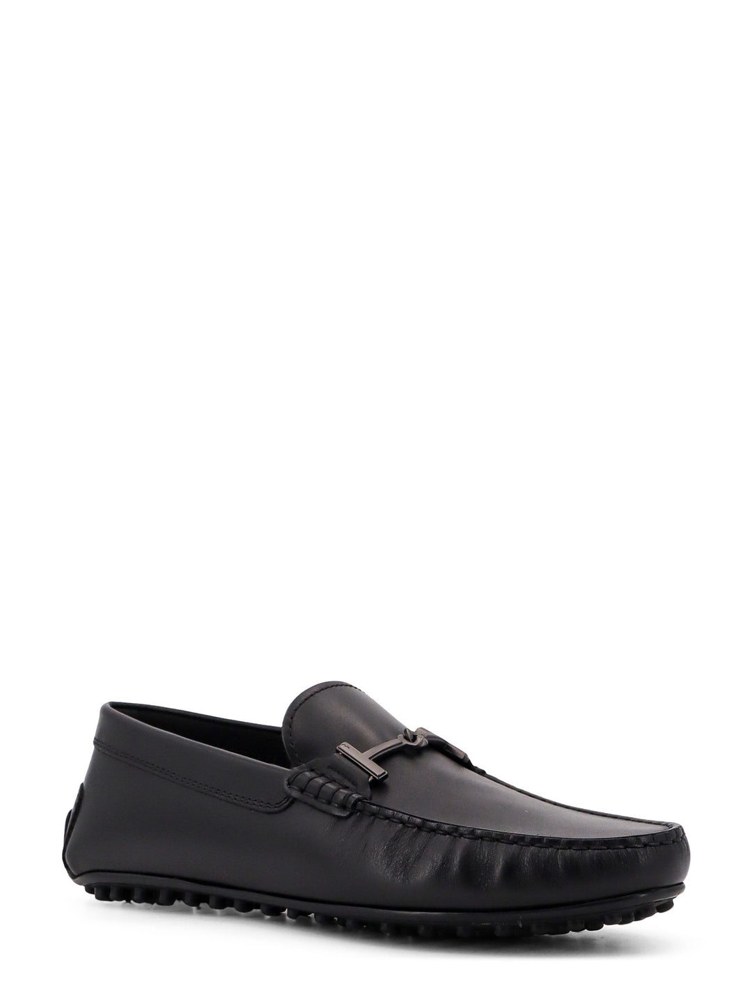 Leather loafer with T-Ring detail