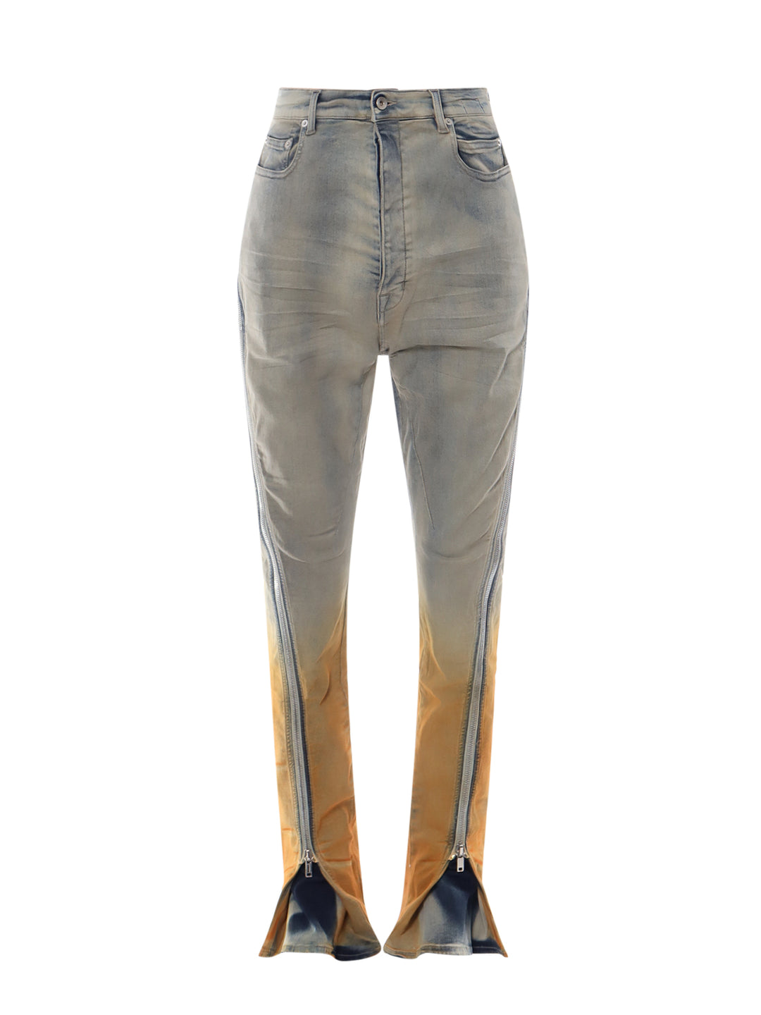 Stretch cotton jeans with degradé effect