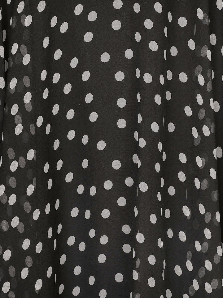 Polka-dots silk dress