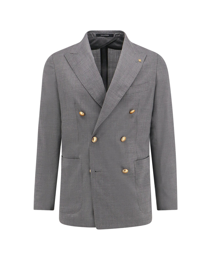 Virgin wool and silk blazer