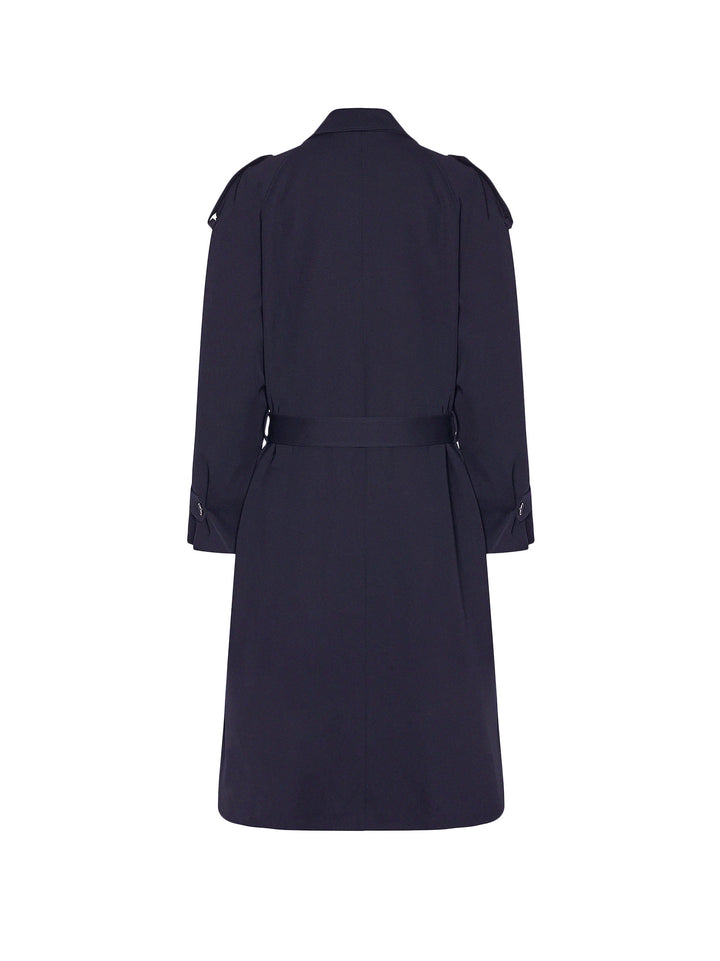 Double-breasted virgin wool trench