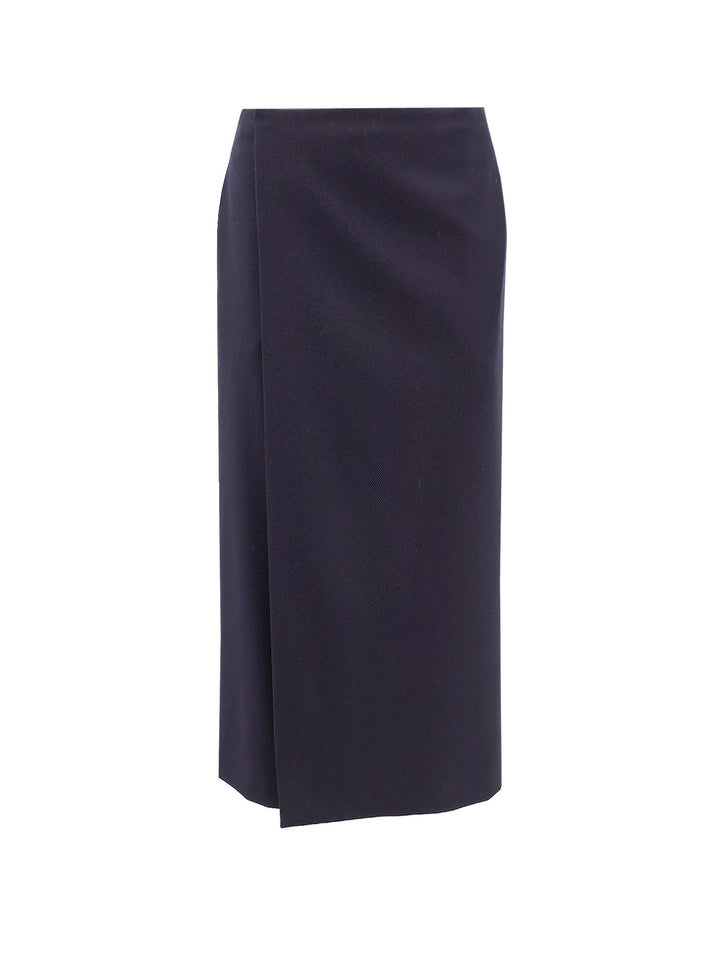 Virgin wool midi skirt