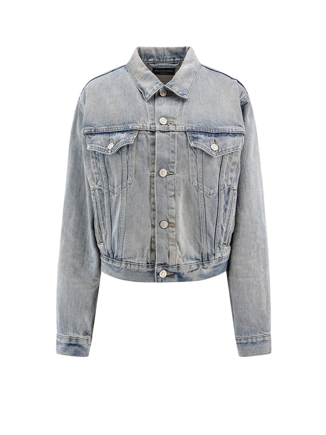 Denim jacket with BALENCIAGA print