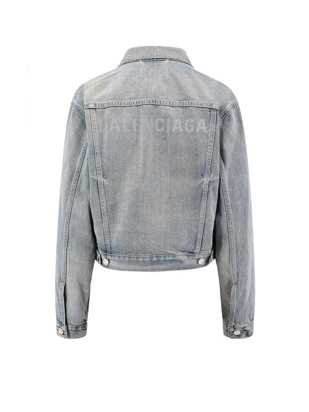 Denim jacket with BALENCIAGA print