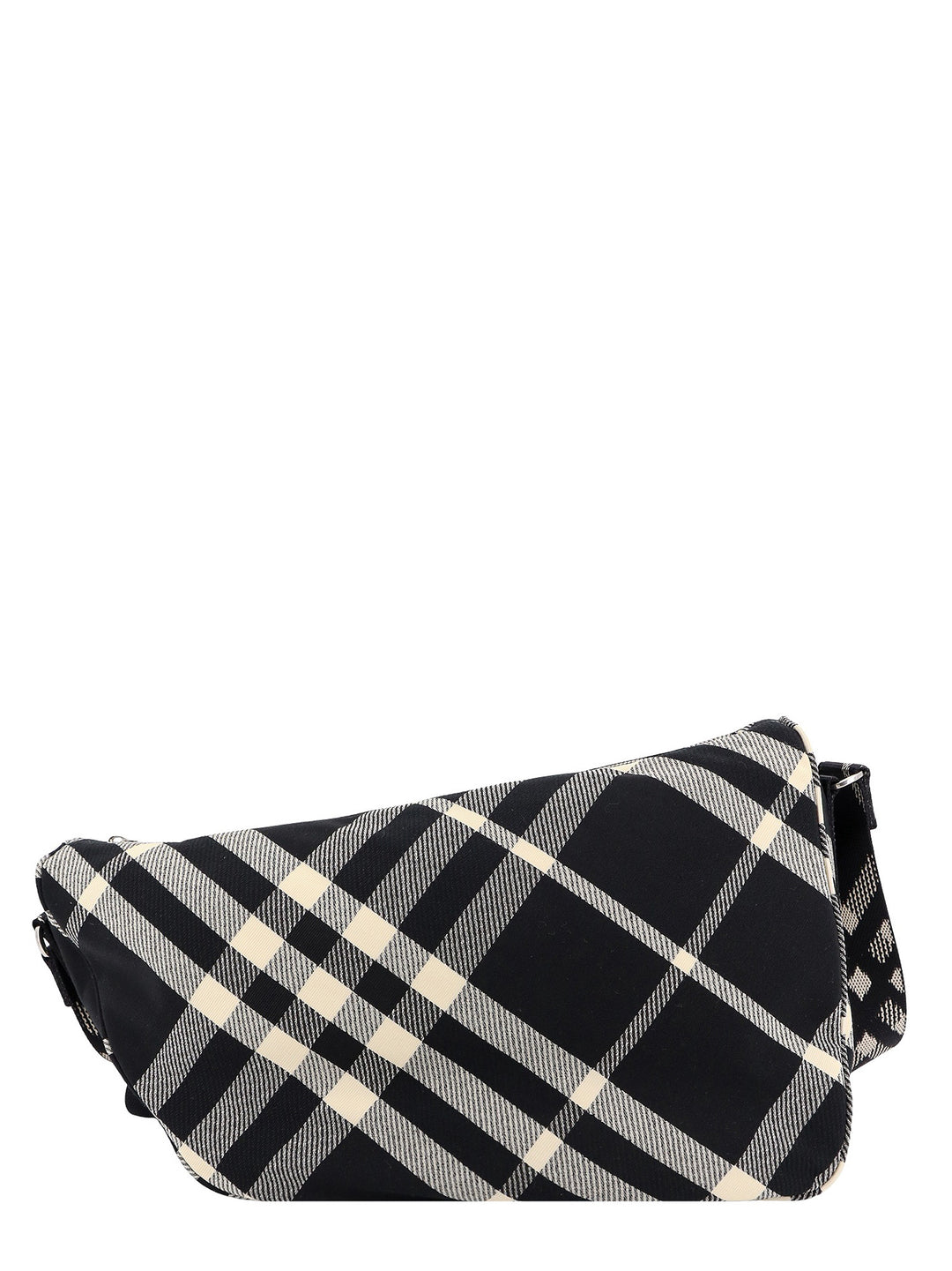 Messenger cotton blend bag with Burberry Check jacquard motif