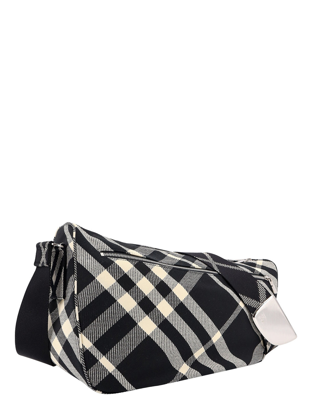 Messenger cotton blend bag with Burberry Check jacquard motif