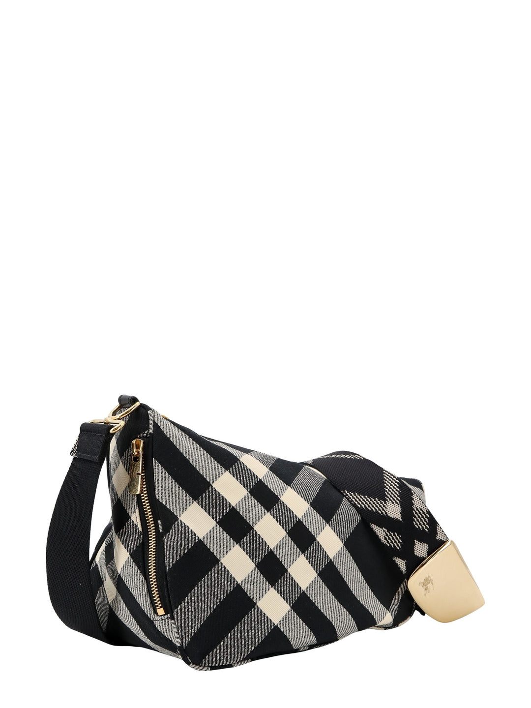 Fabric shoulder bag with Burberry Check motif