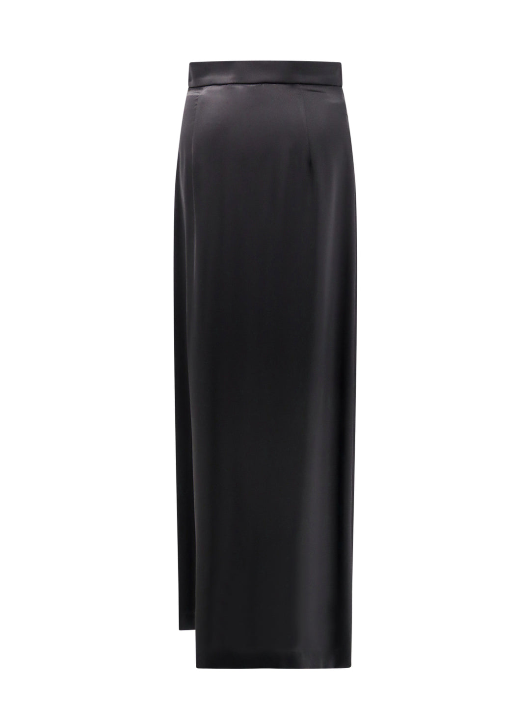 Satin skirt with frontal slit