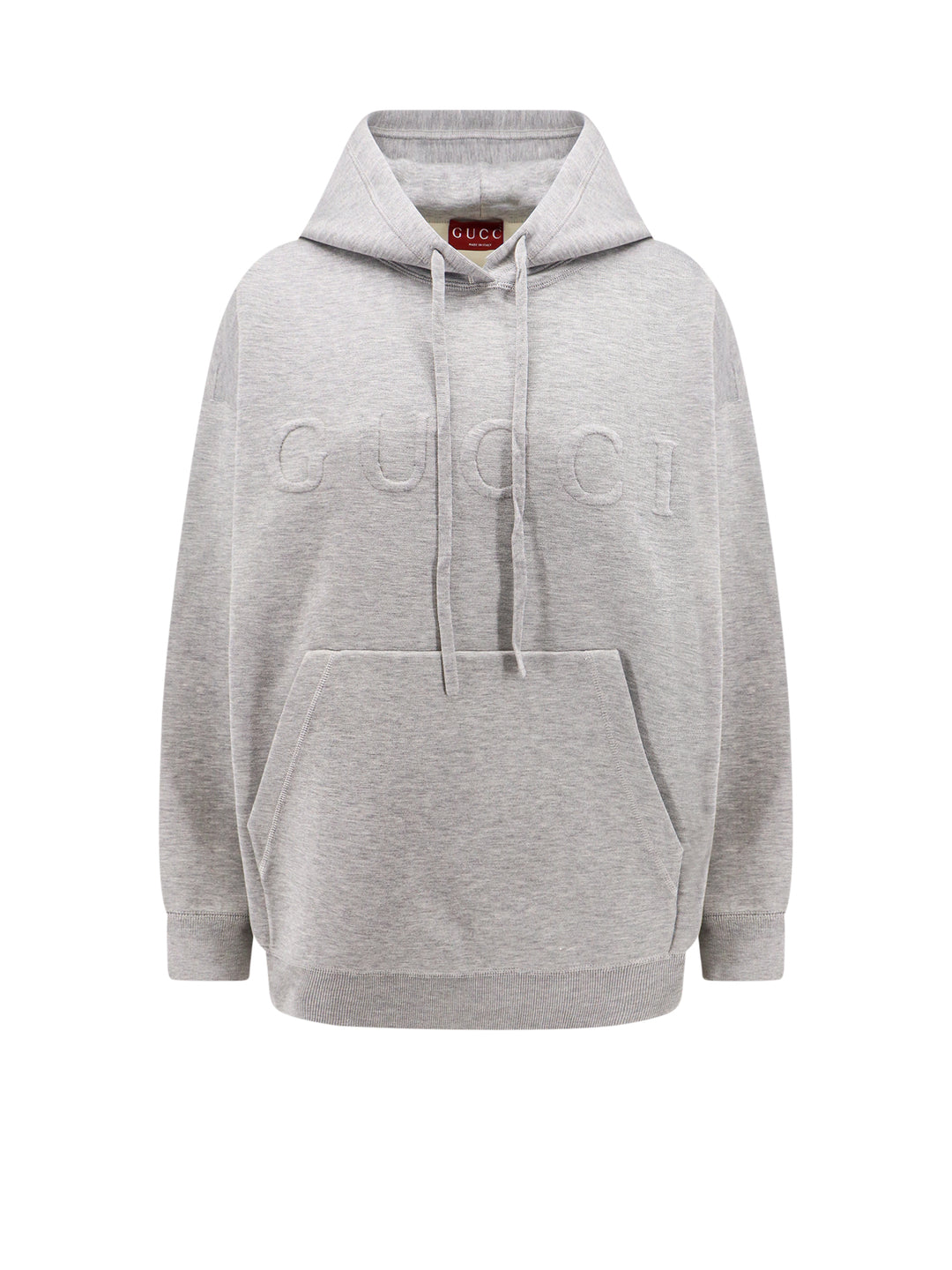 Sweatshirt with embossed Gucci Logo