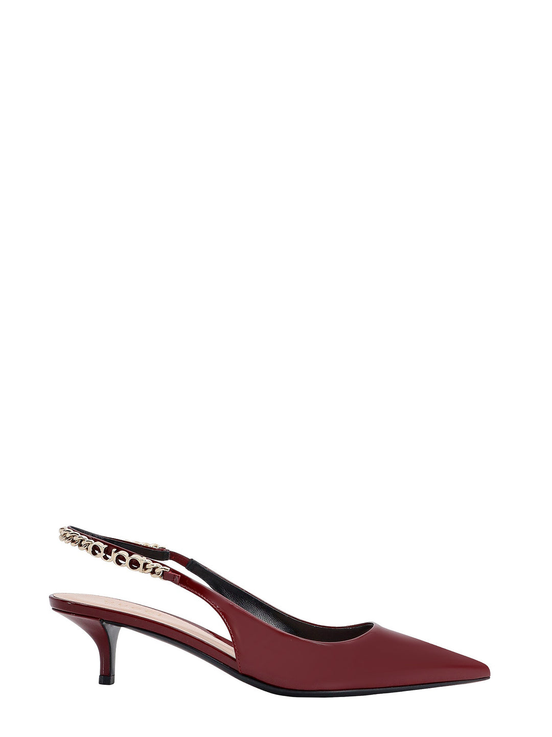 Patent leather slingback