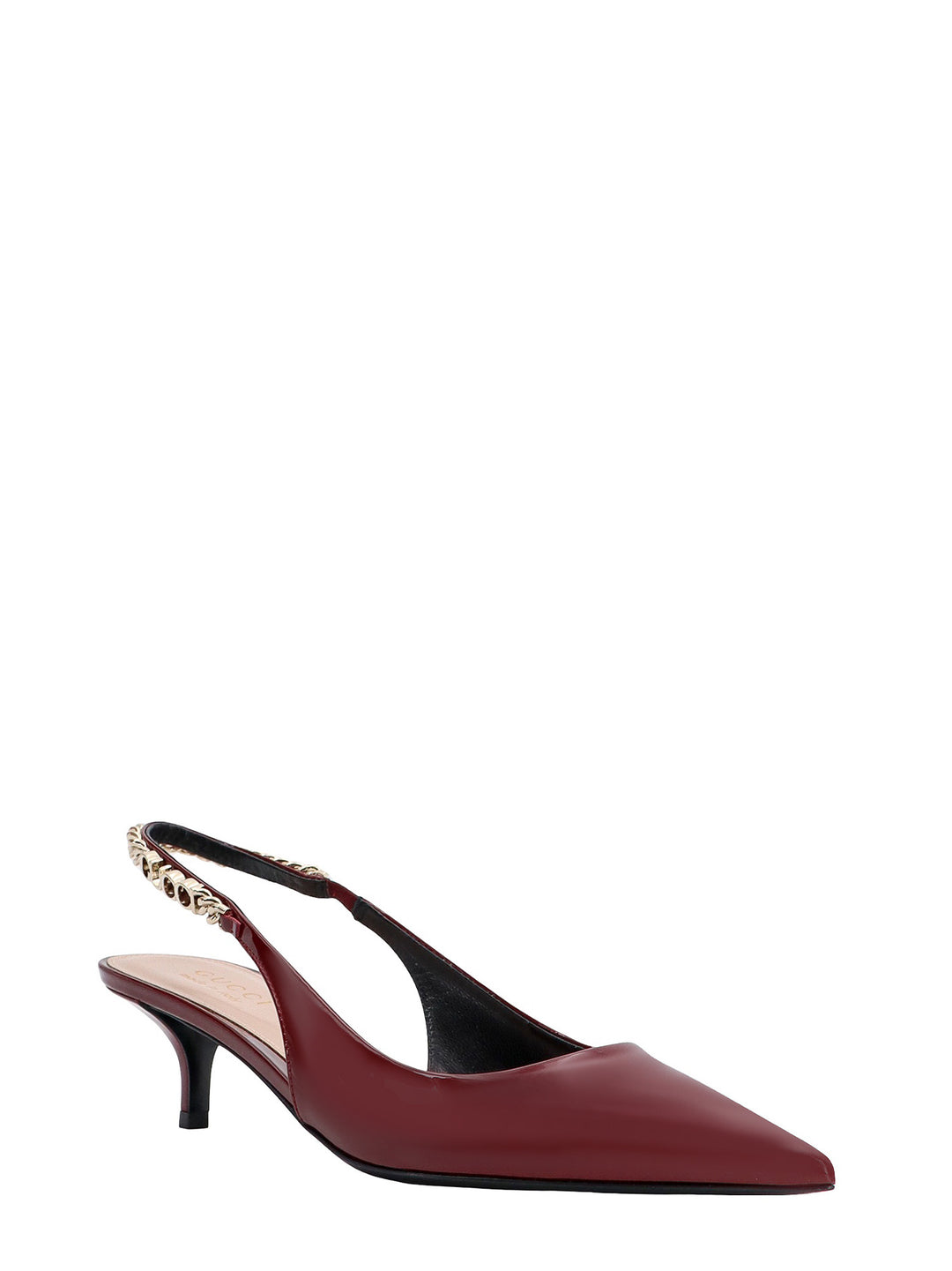 Patent leather slingback