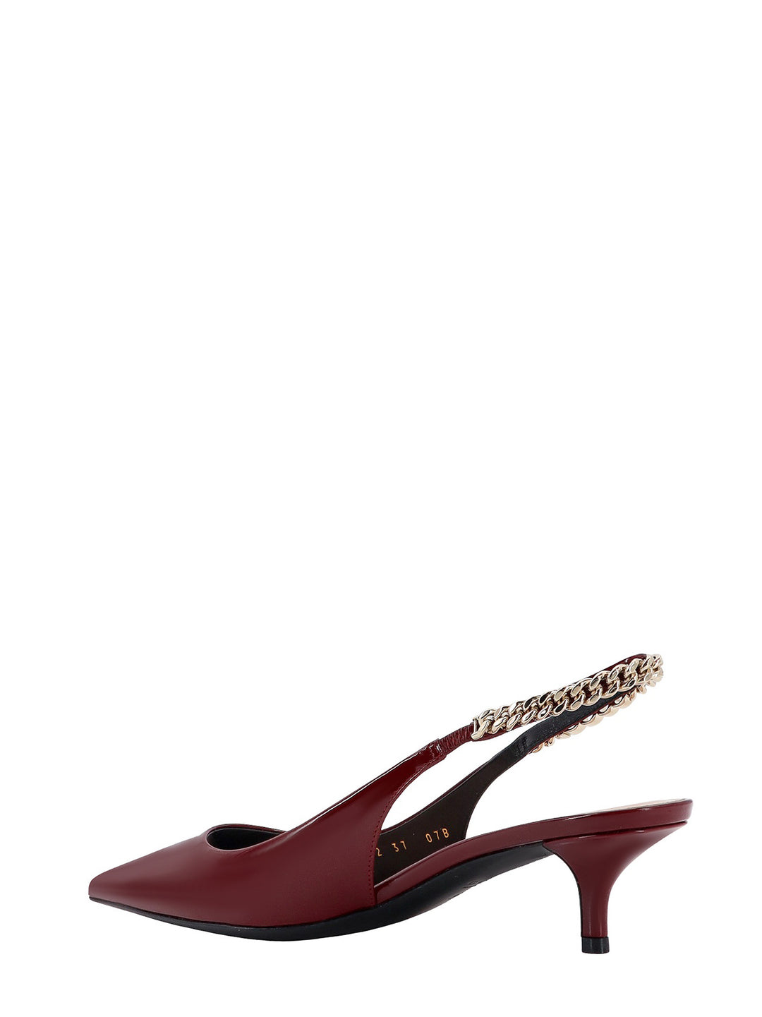 Patent leather slingback