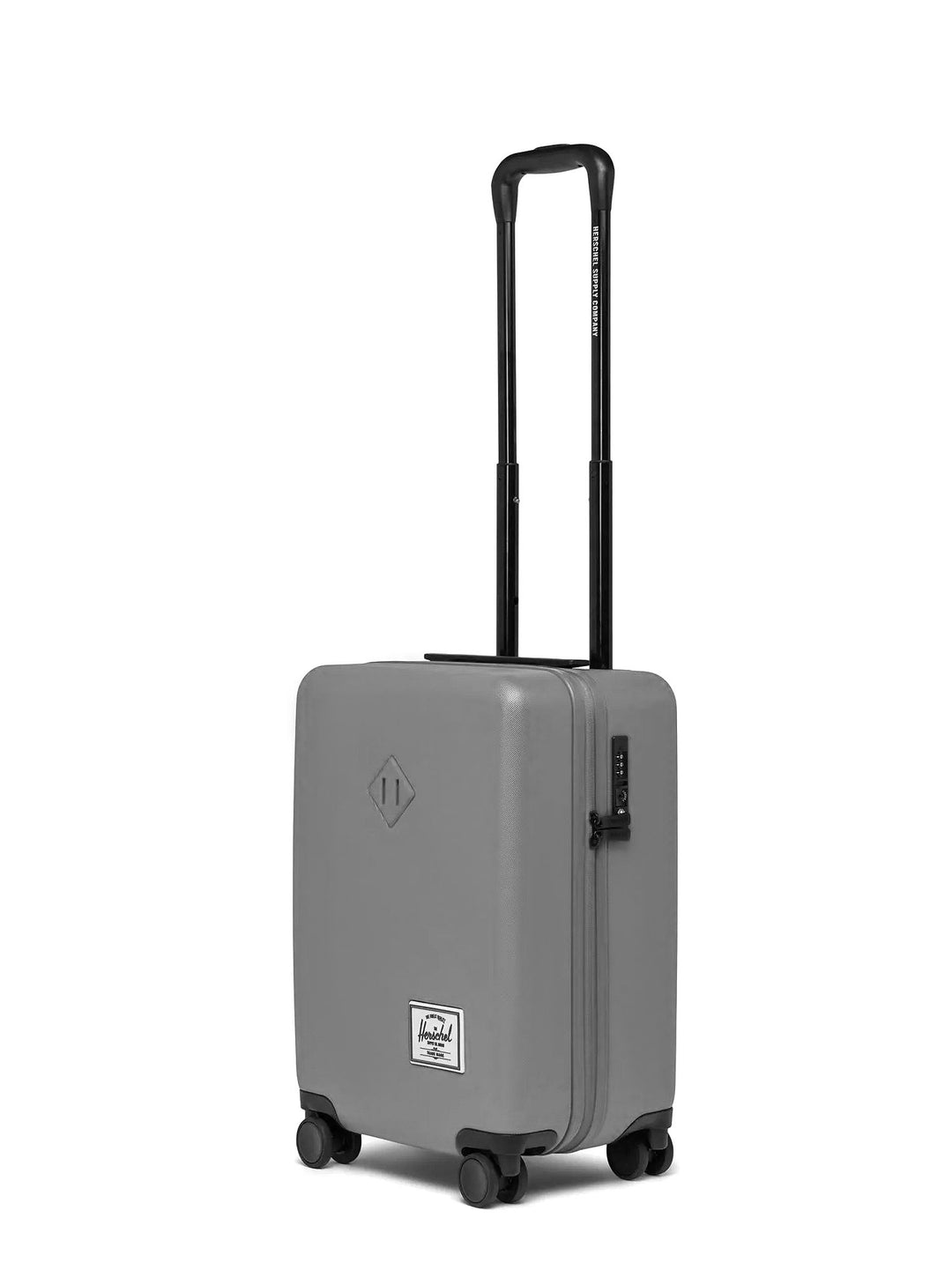 Recycled polycarbonate trolley with frontal logo patch