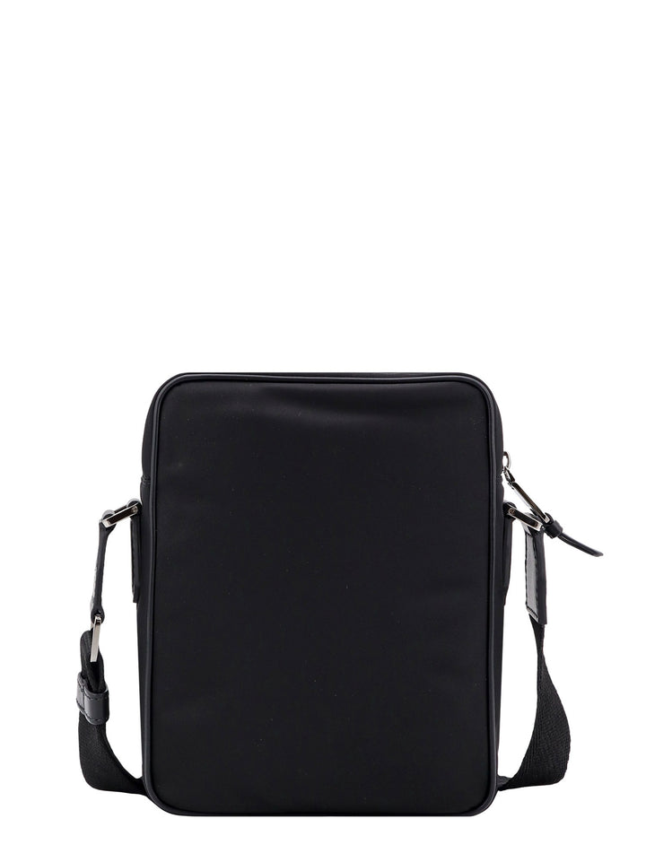 Nylon shoulder bag with Logo patch