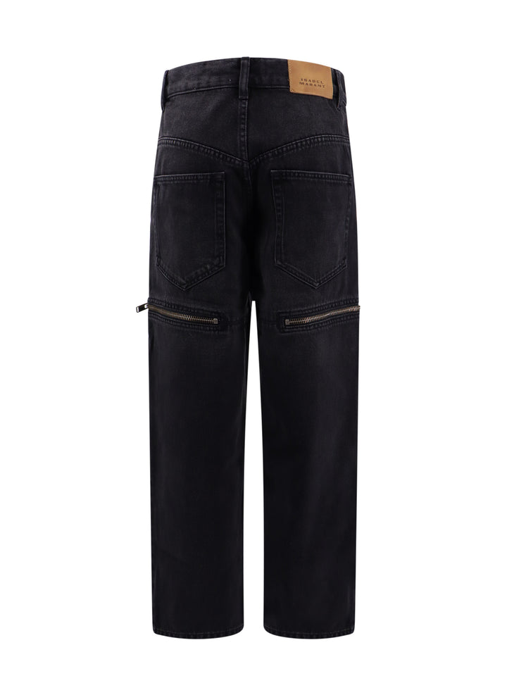 Biologic denim jeans with frontal zip detail