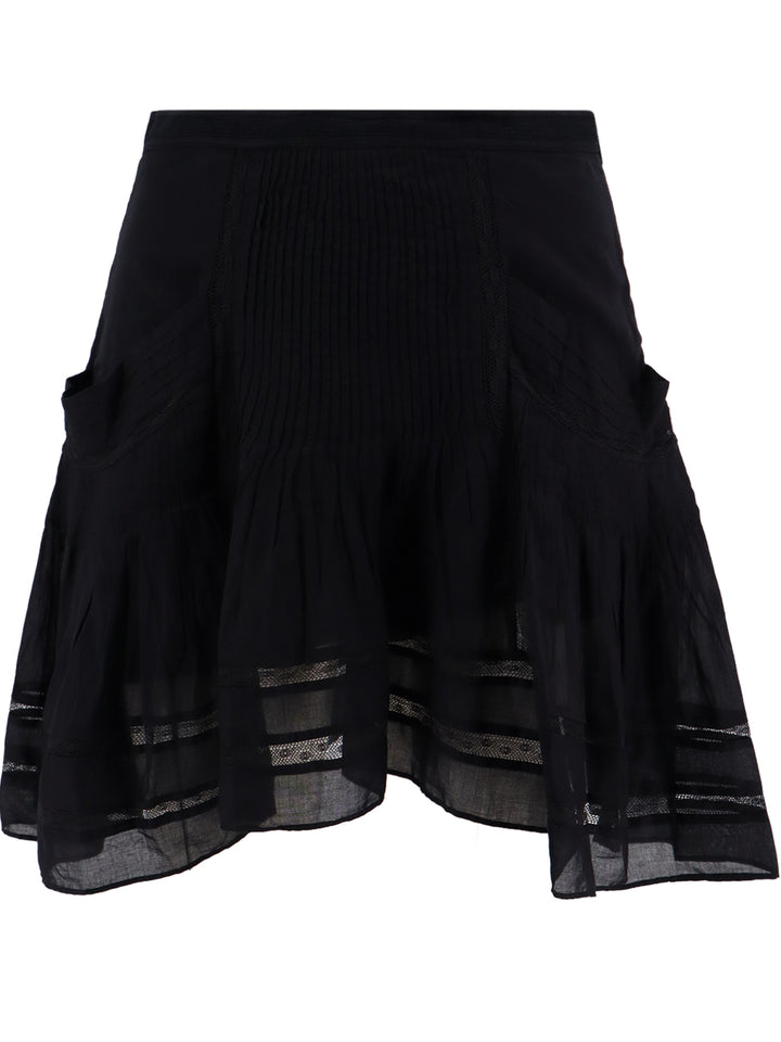 Biologic cotton skirt with embroideries