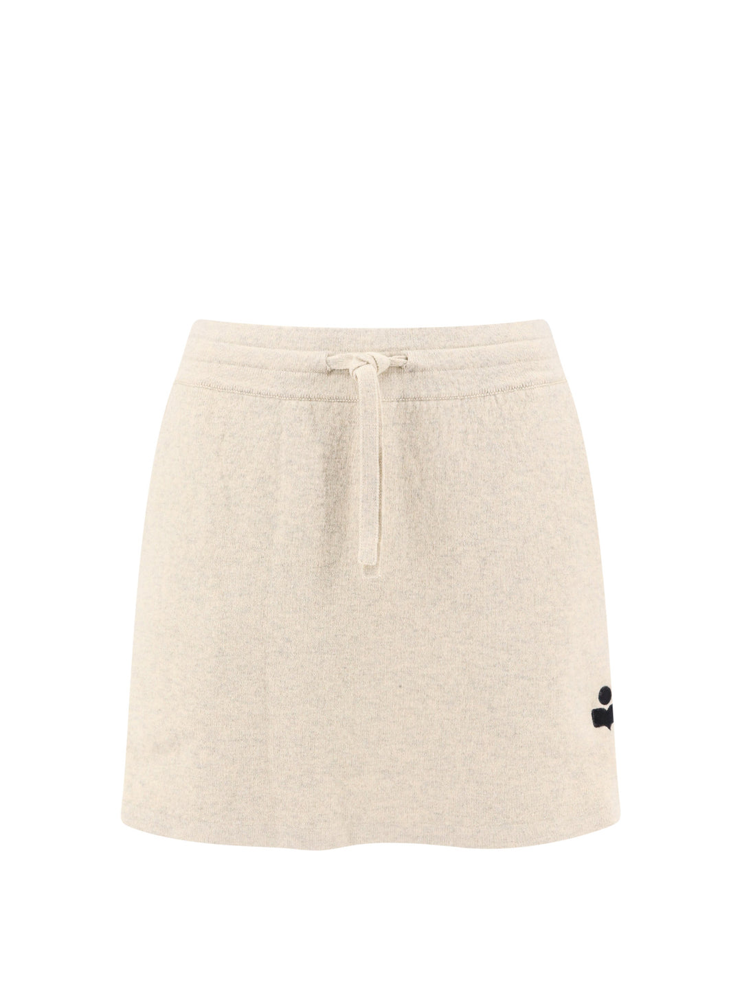 Cotton blend skirt with embroidered logo