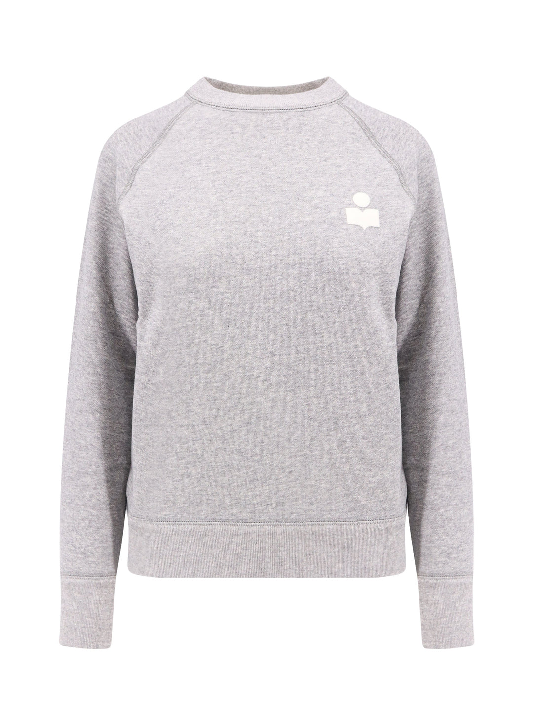 Cotton blend sweatshirt with flocked logo