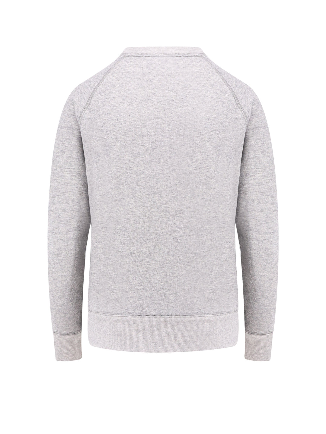 Cotton blend sweatshirt with flocked logo