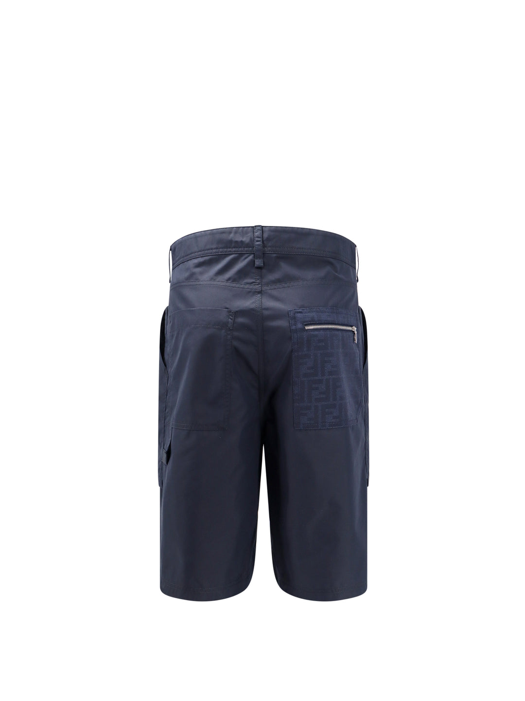 Cotton blend bermuda shorts with FF detail