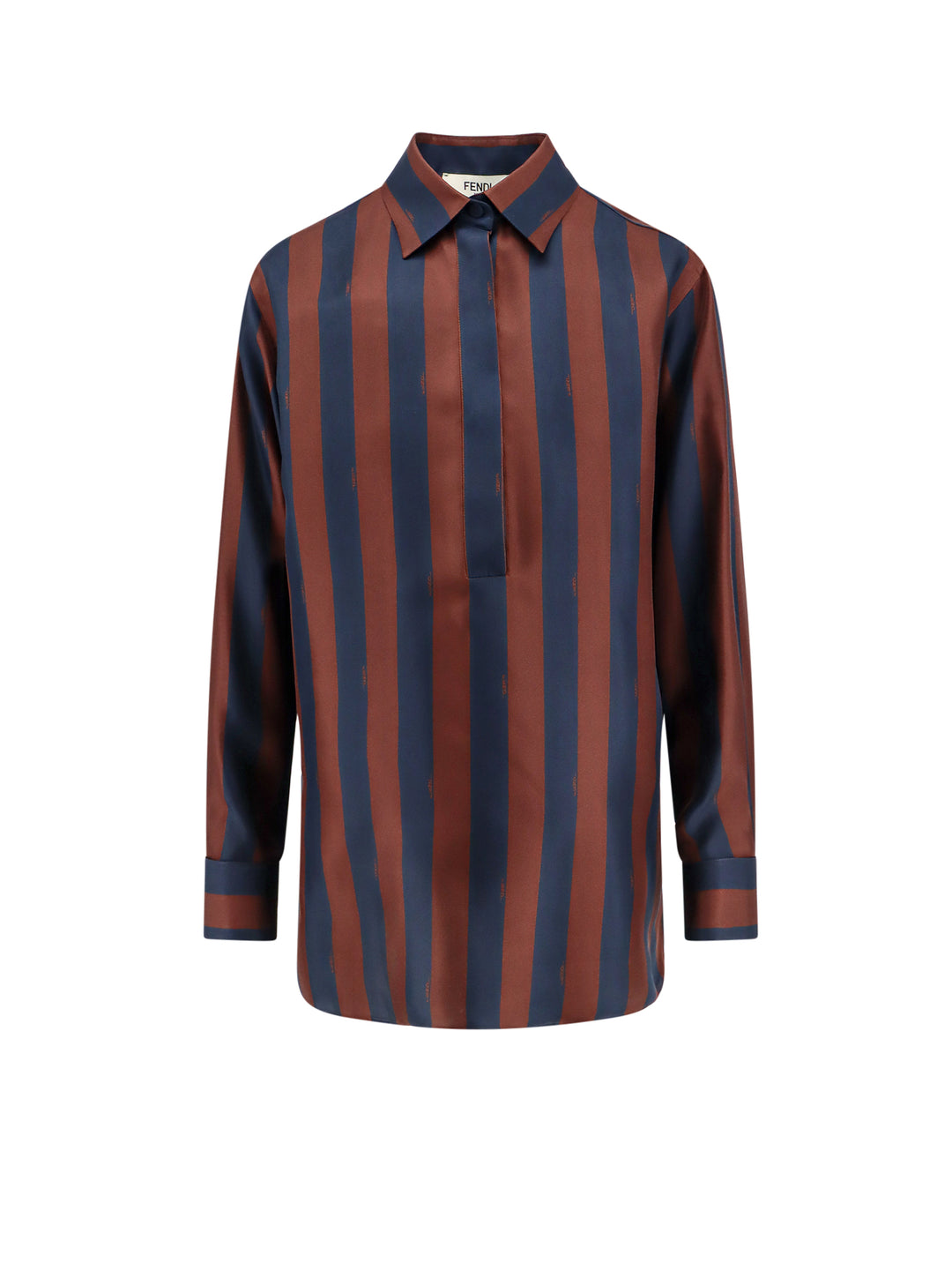 Silk shirt with Pequin stripes