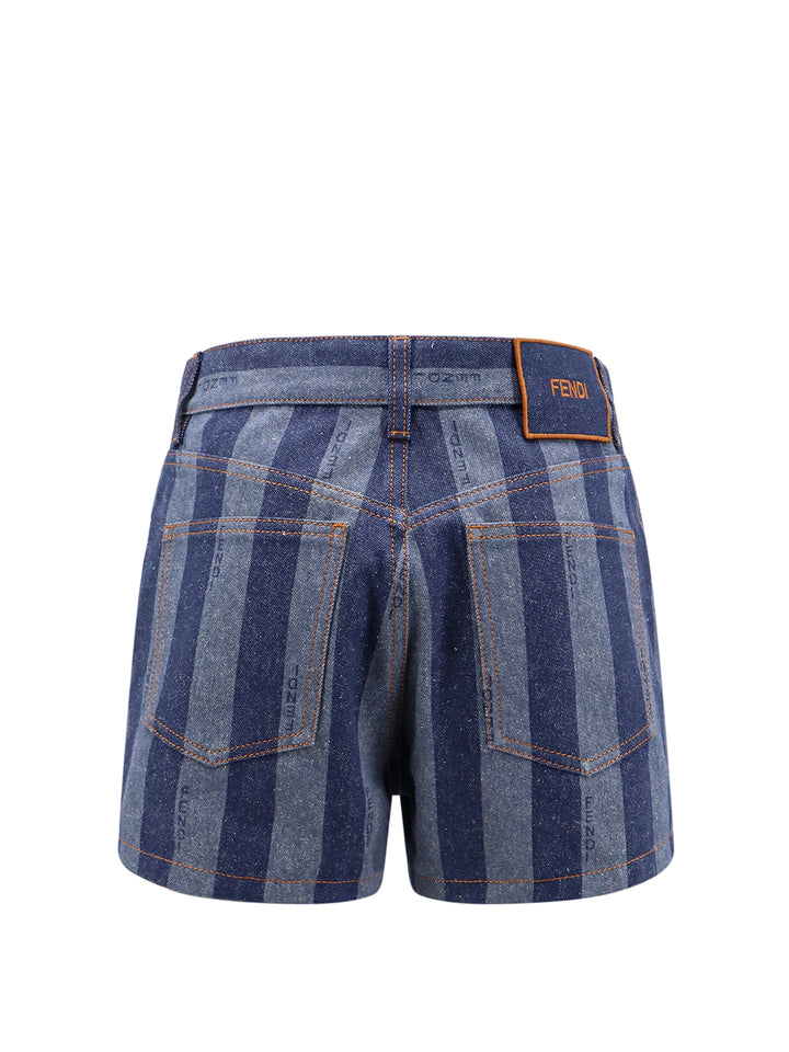 Denim shorts with Pequin stripes