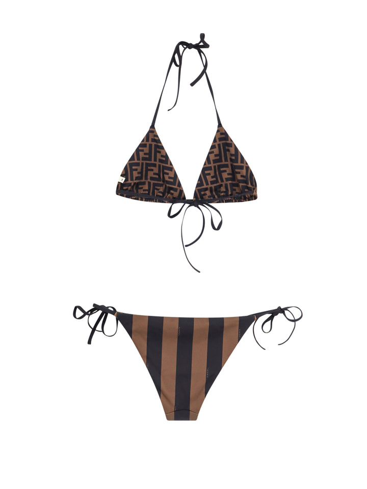 Lycra bikini with Pequin stripes