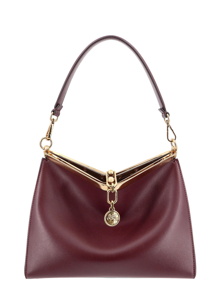 Leather shoulder bag with Pegaso charm