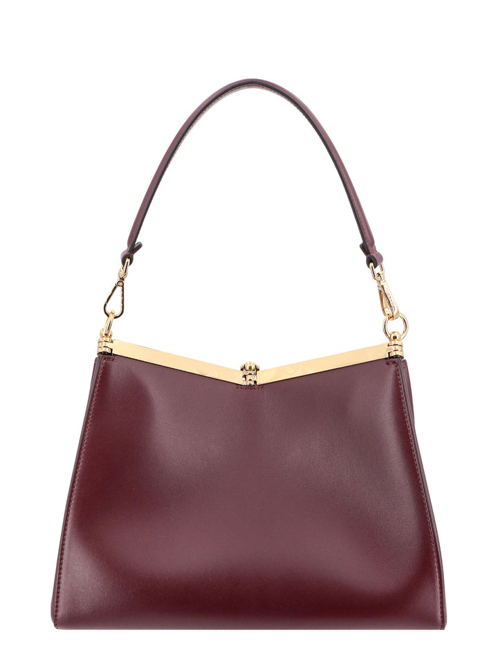 Leather shoulder bag with Pegaso charm