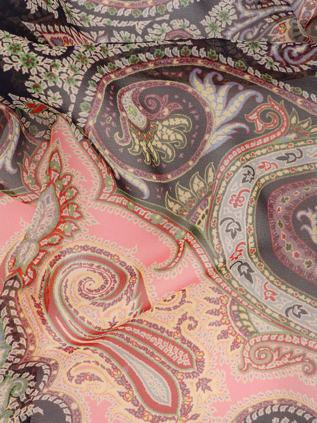 Silk scarf with Paisley traditional print