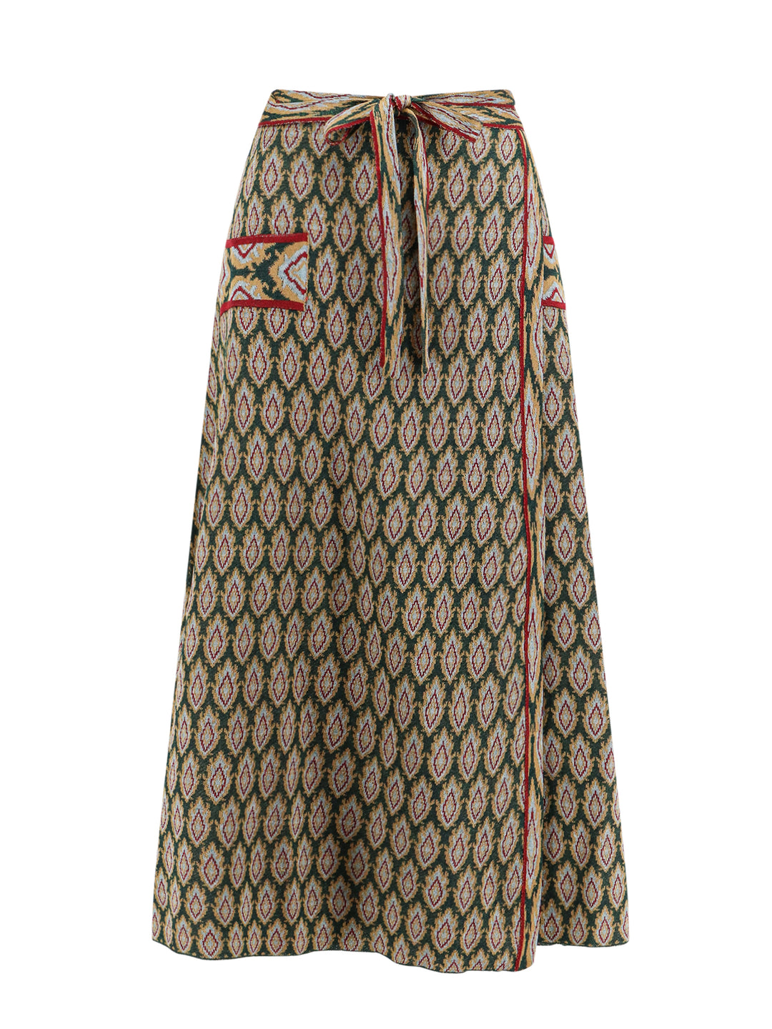 Viscose blend skirt with iconic pattern