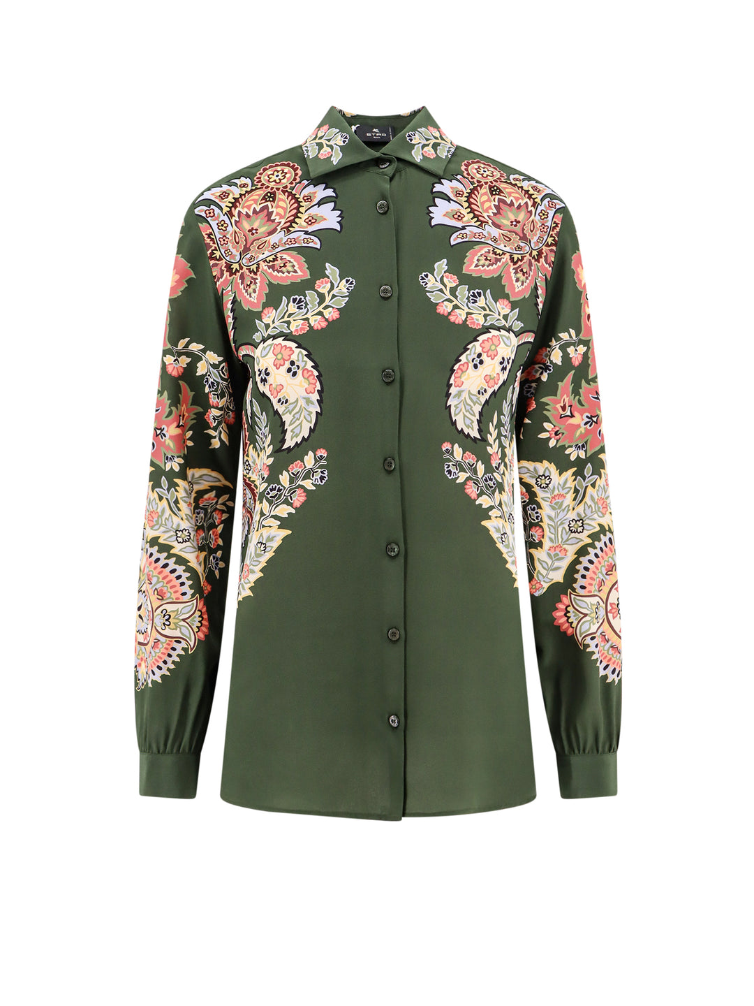 Silk shirt with iconic motif