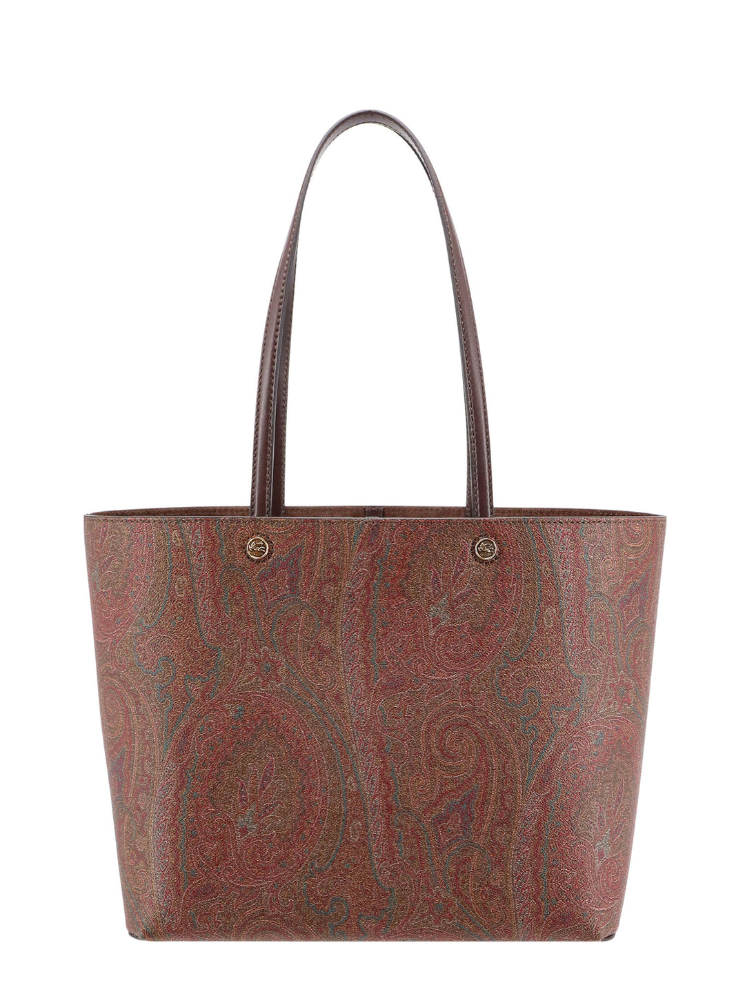 Coated canvas shoulder bag with Paisley motif