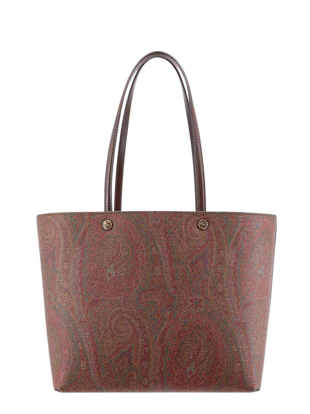 Coated canvas shoulder bag with Paisley motif