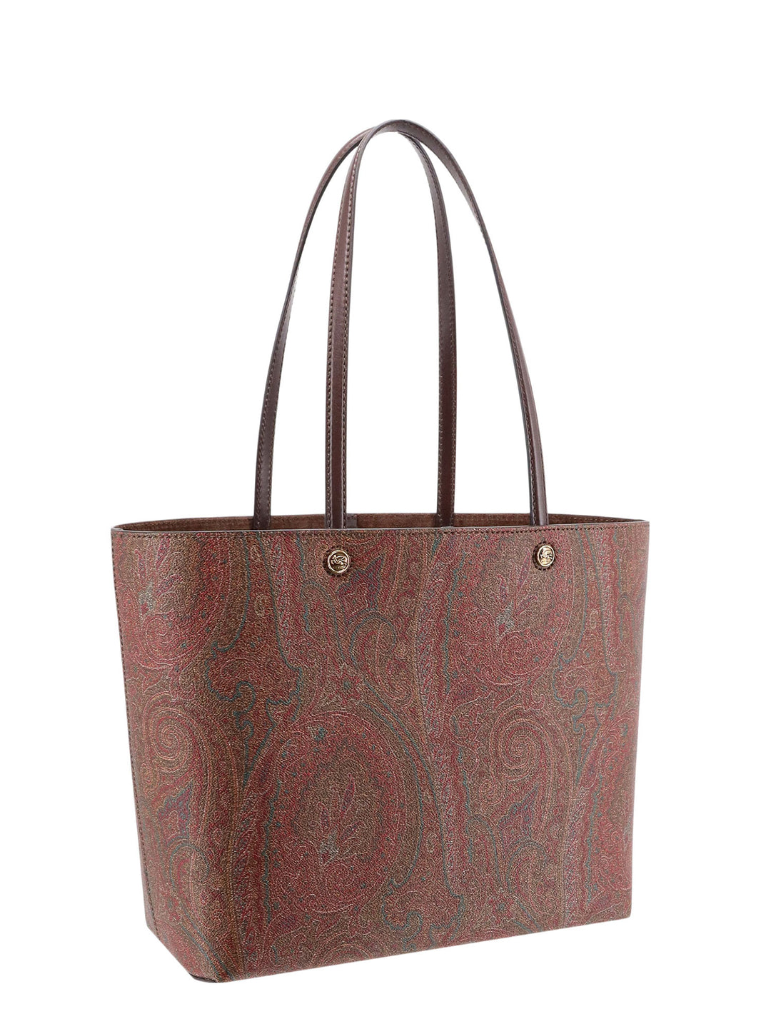 Coated canvas shoulder bag with Paisley motif