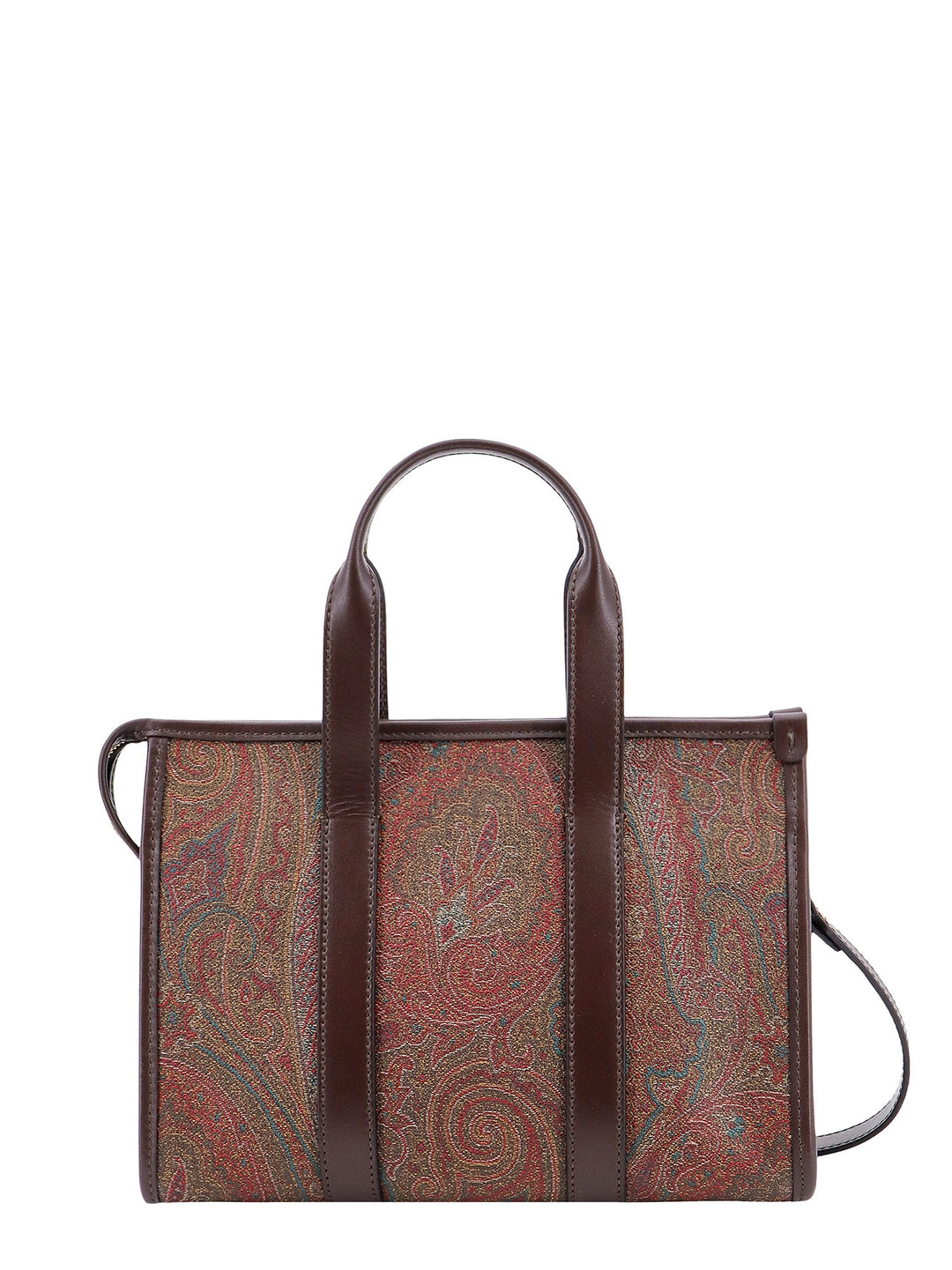 Iconic jacquard Paisley fabric small handbag