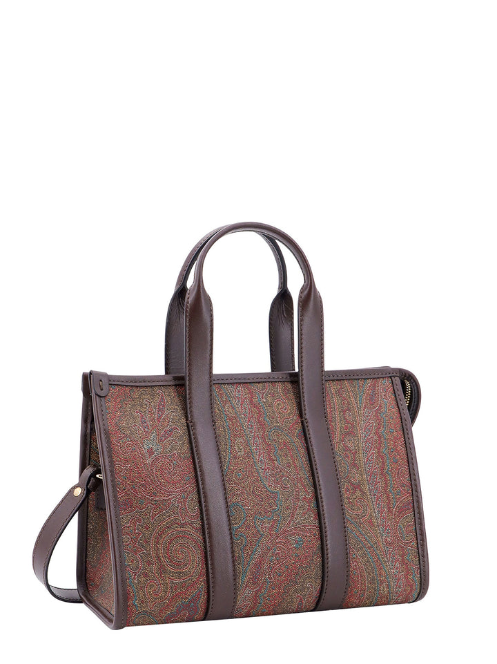 Iconic jacquard Paisley fabric small handbag