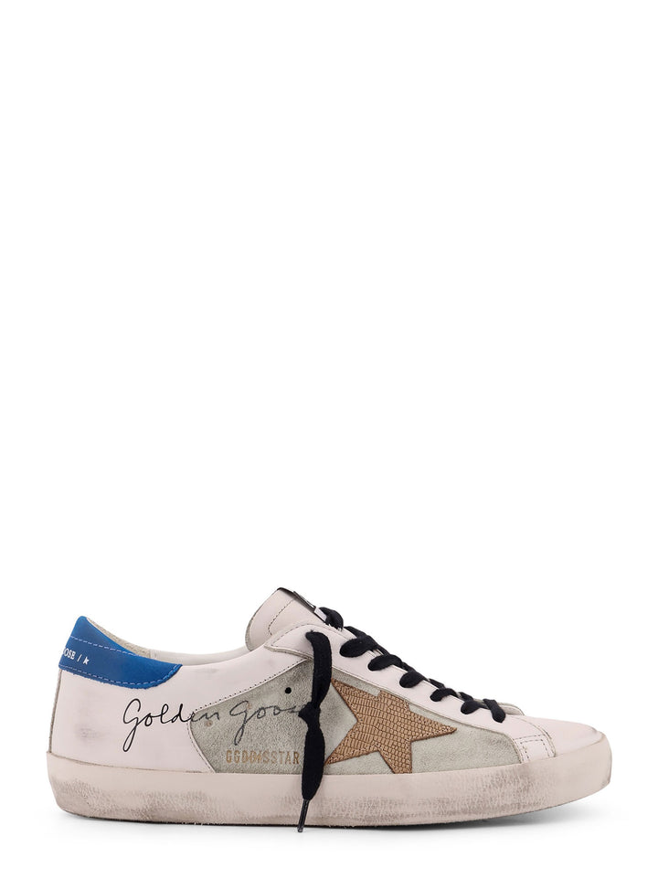 Leather and suede sneakers with logo print