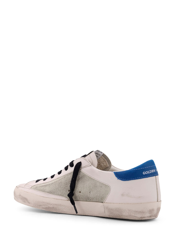 Leather and suede sneakers with logo print