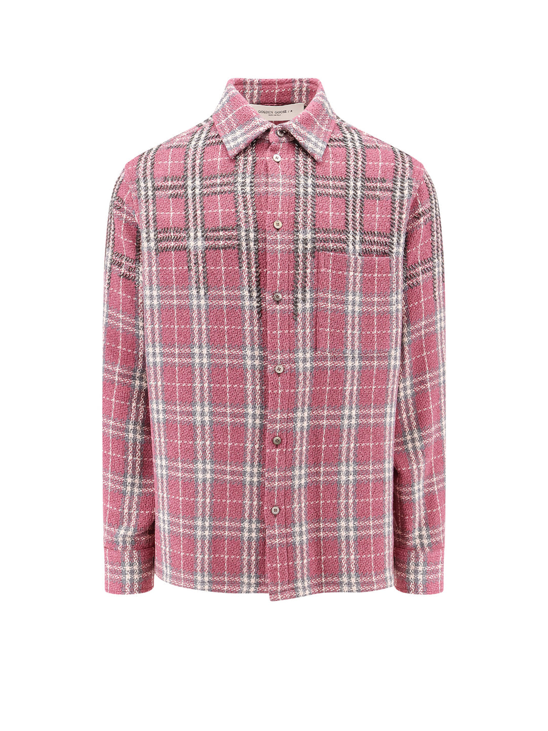 Strong Check cotton shirt with metal details