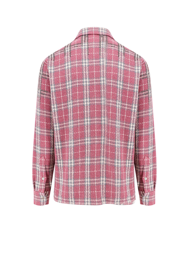 Strong Check cotton shirt with metal details