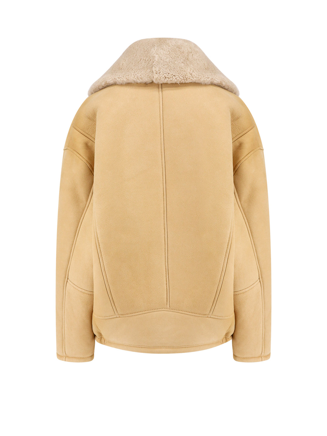 Suede jacket with shearling lining