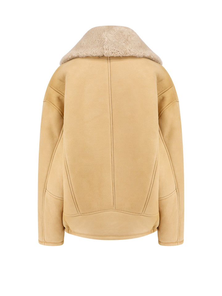 Suede jacket with shearling lining