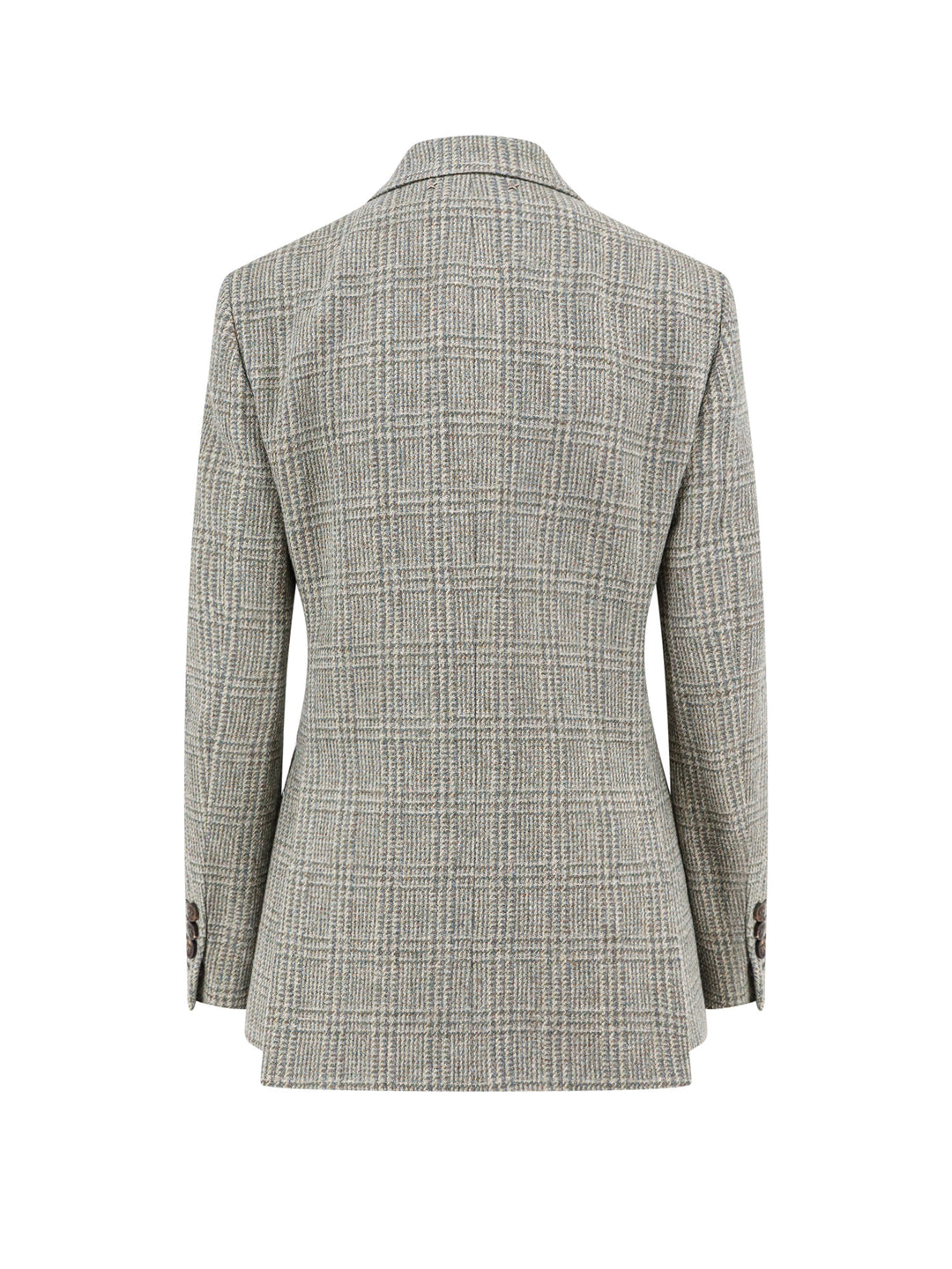 Virgin wool blazer with Prince of Wales motif