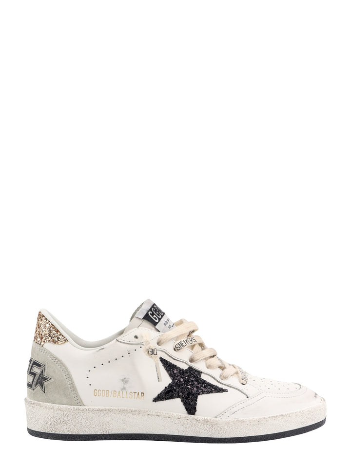 Ball Star leather sneakers with glitter detail