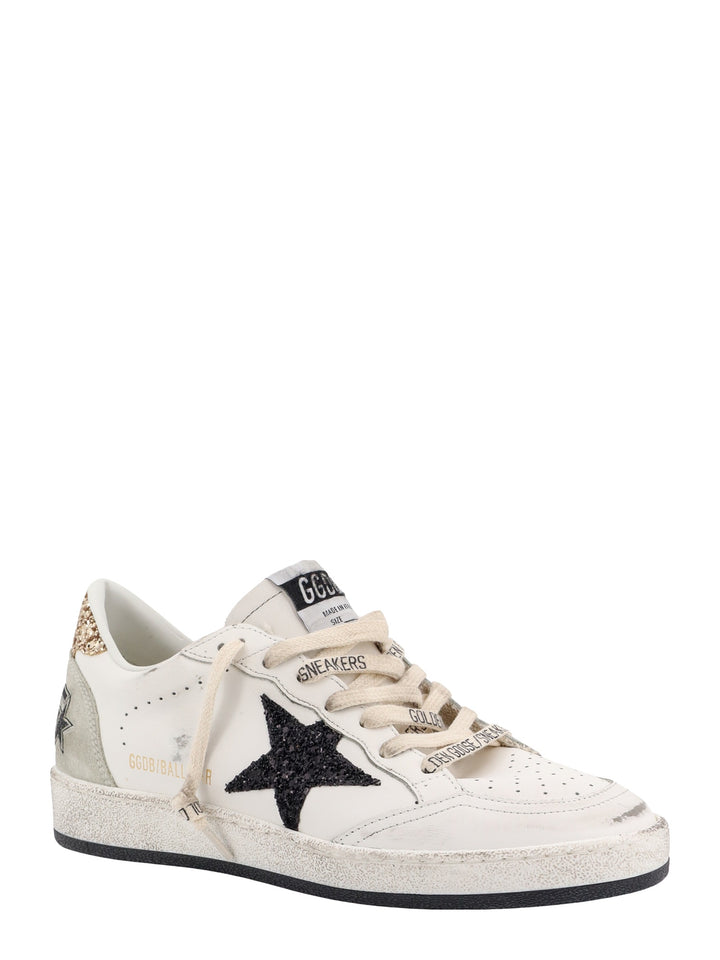 Ball Star leather sneakers with glitter detail