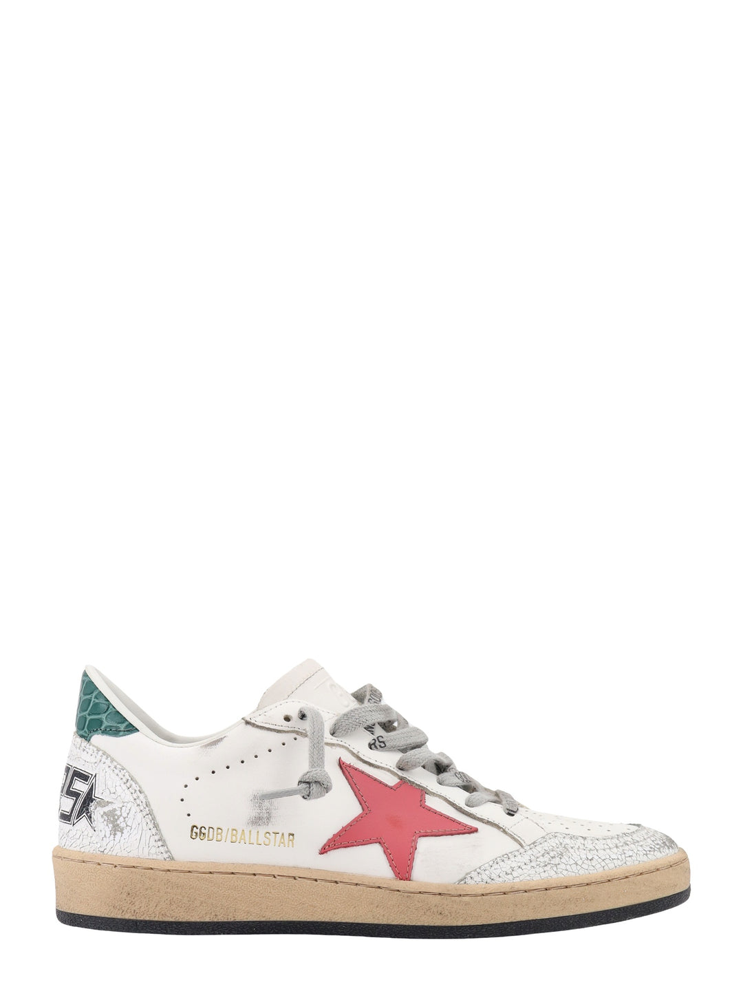 Leather sneakers with back patch with coco print